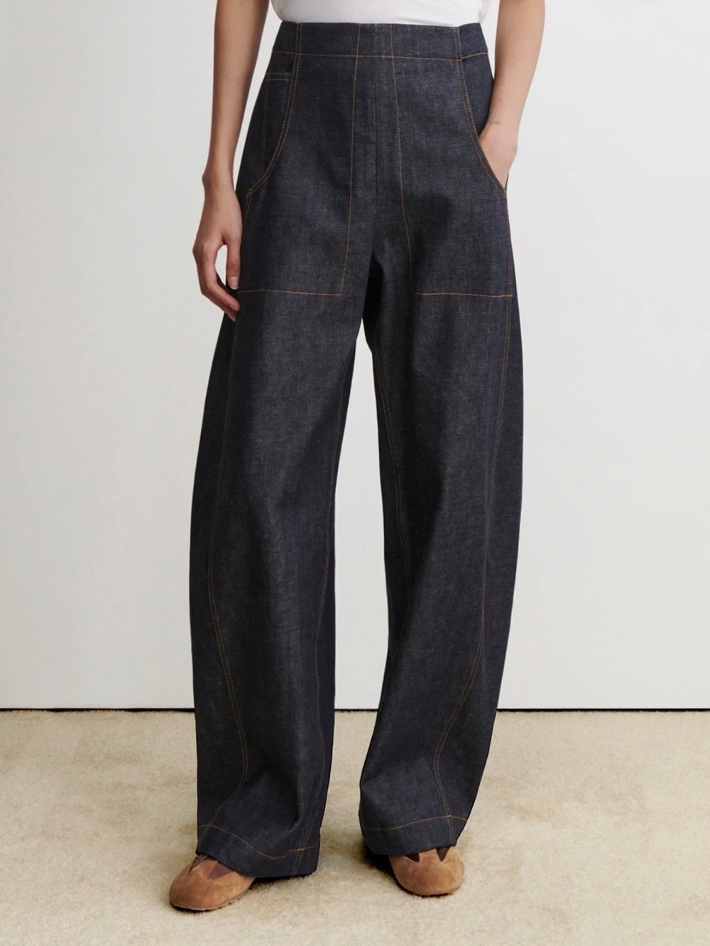 Rachel Comey Raw Denim Tany Pants - Picture 2 of 14